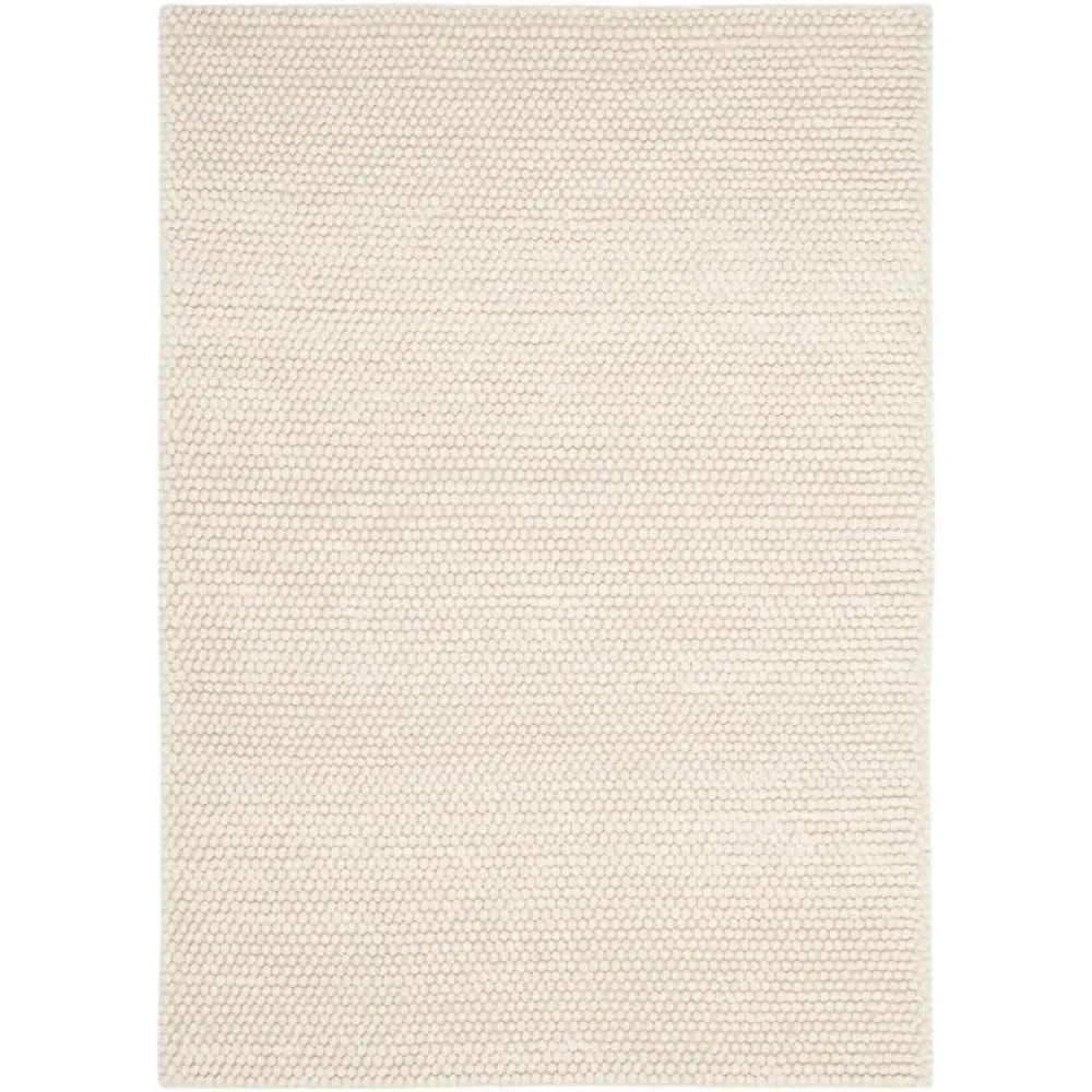 

Natura Collection Area Rug - 5' x 8', Ivory, Handmade Wool, Ideal for High Traffic Areas in Living Room, Bedroom (NAT620A)