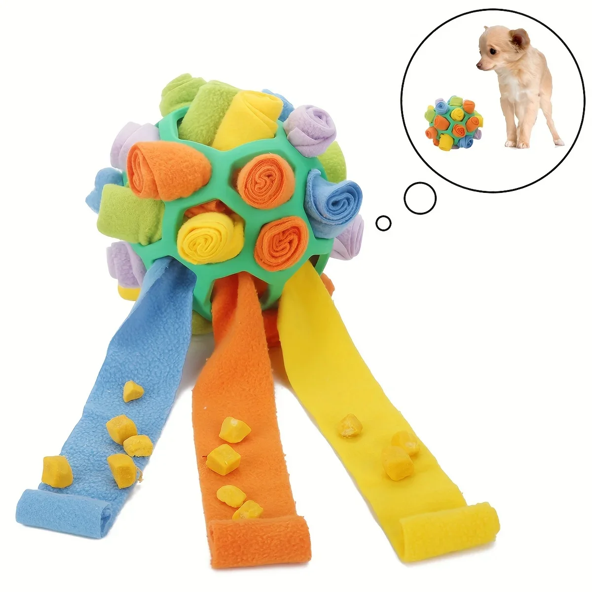 Pet Sniffing and Exploding Ball Toys Dog Blind Box Hidden Food Bubble Rubber Ball Sniffing Educational Anti-tampering Home Toys