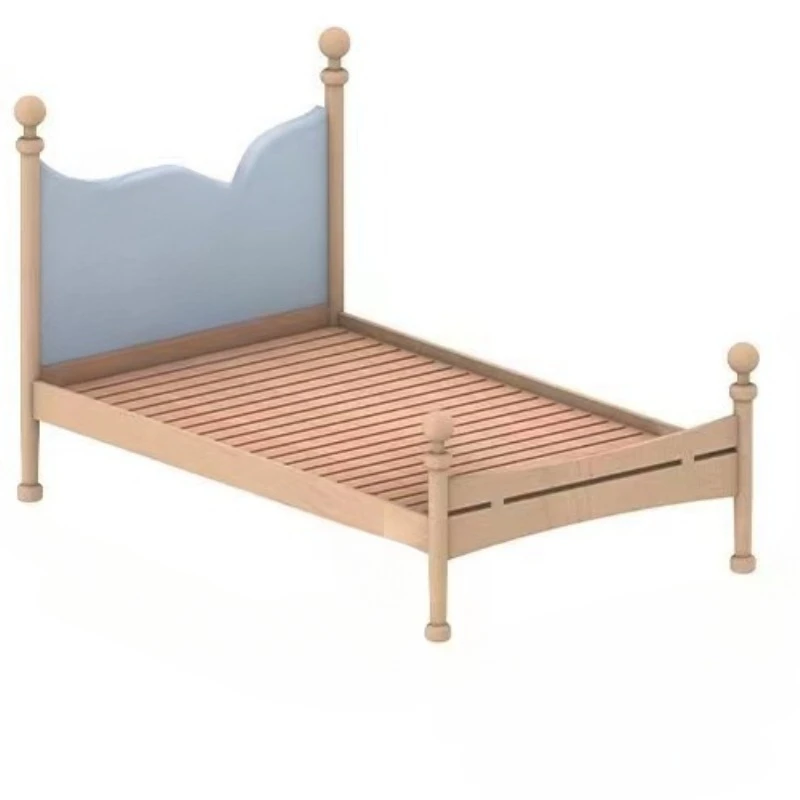North American hard maple, solid wood bed, simple cream style, white oak, fishtail bedroom bed