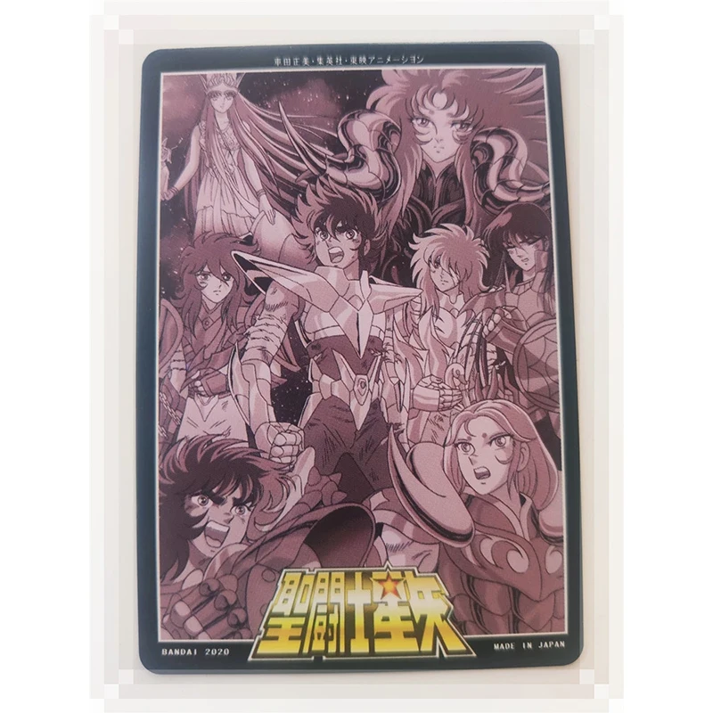 9Pcs/set Saint Seiya Homemade Seiya Shiryu Anime Characters Bronzing Collection Card Board Game Card Kids Toys Christmas Gift