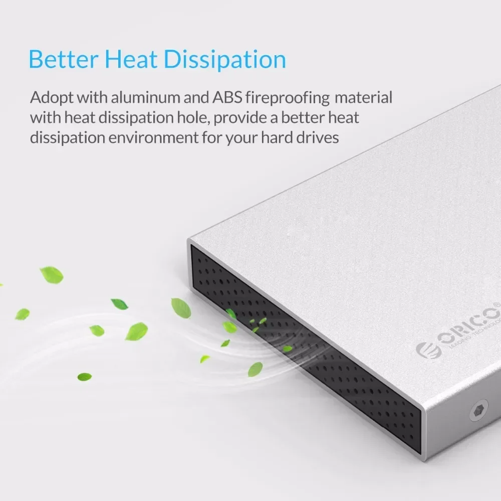 ORICO 2.5 Inch Aluminum Alloy Hard Disk Enclosure USB3.0 To SATA Hard Disk Enclosure Supports UASP Transmission Protocol 5Gbps