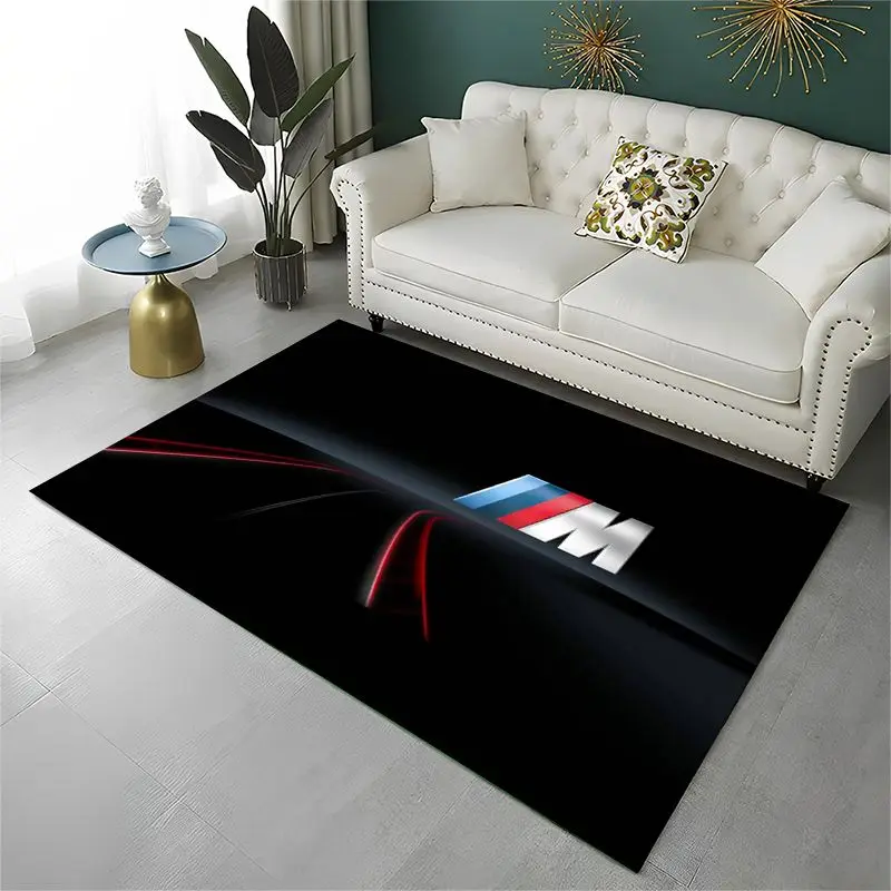 Racing Car B-BMW Retro rutschfester Teppich für Wohnzimmer, Schlafzimmer, Spielzimmer, weicher Teppich, Bodenmatte, Heimdekoration, Teppich, Kinderzimmer, Geschenk