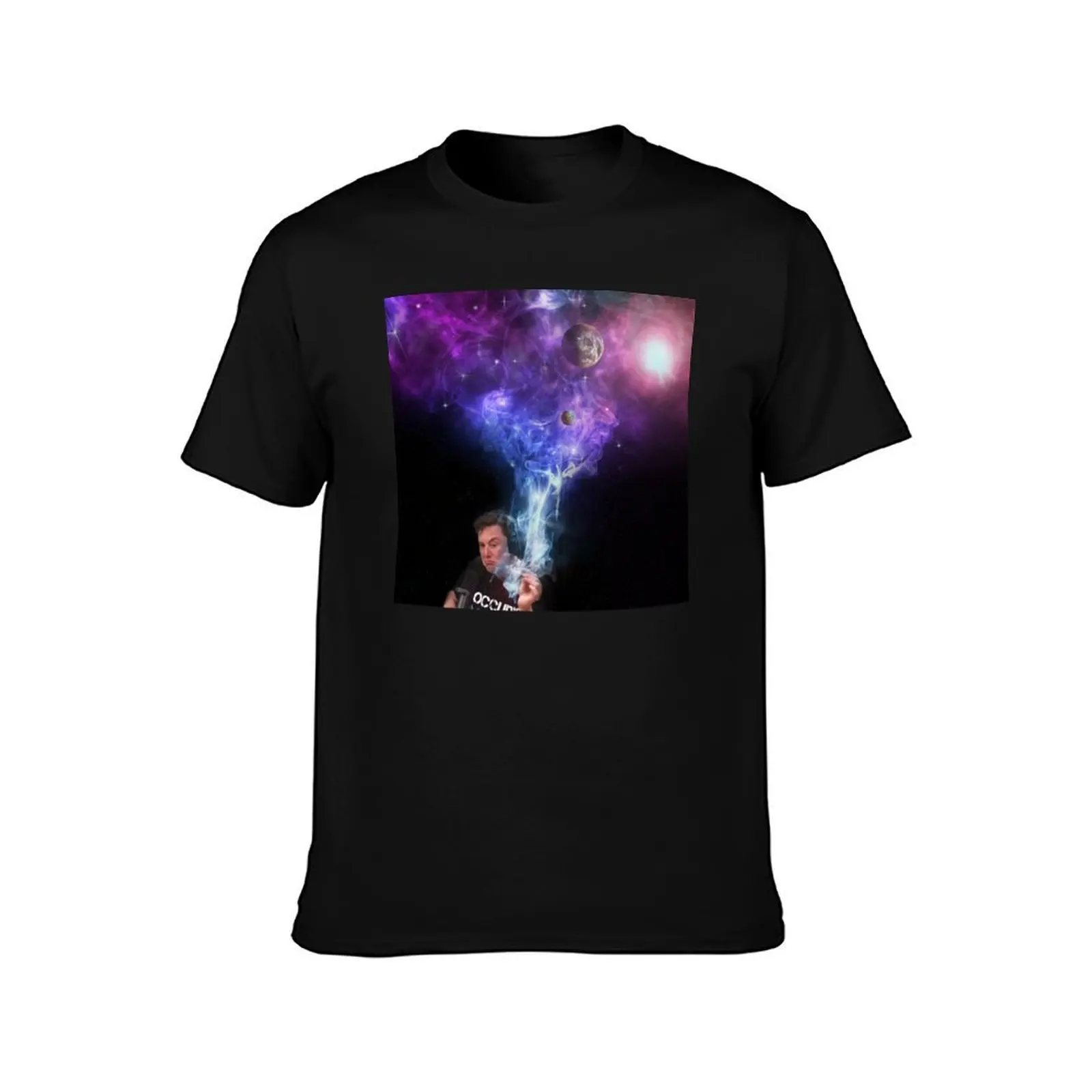 Elon Musk smoking outerspace weed T-Shirt Quick Dry Light Sports T-Shirt view 2