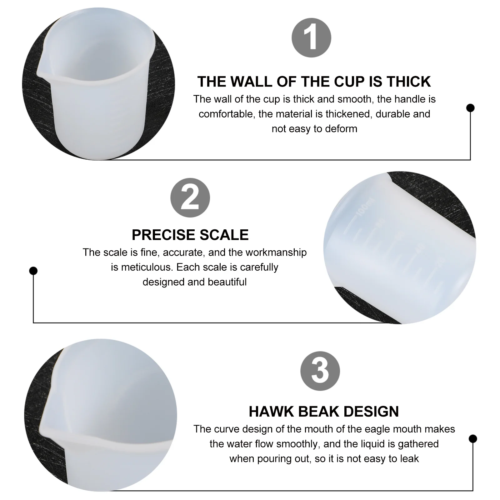 

8pcs Crystal Resin Kit Silicone Measuring Cup For Diy Jewelry Making Pigment Mixing Dispensing Toning Stirring Storage Cup