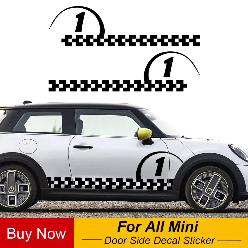 

Car Door Side Racing Stripe Decal Sticker For MINI Cooper S One JCW F55 F56 F60 R55 R56 R60 Auto Exterior Decoration Accessories