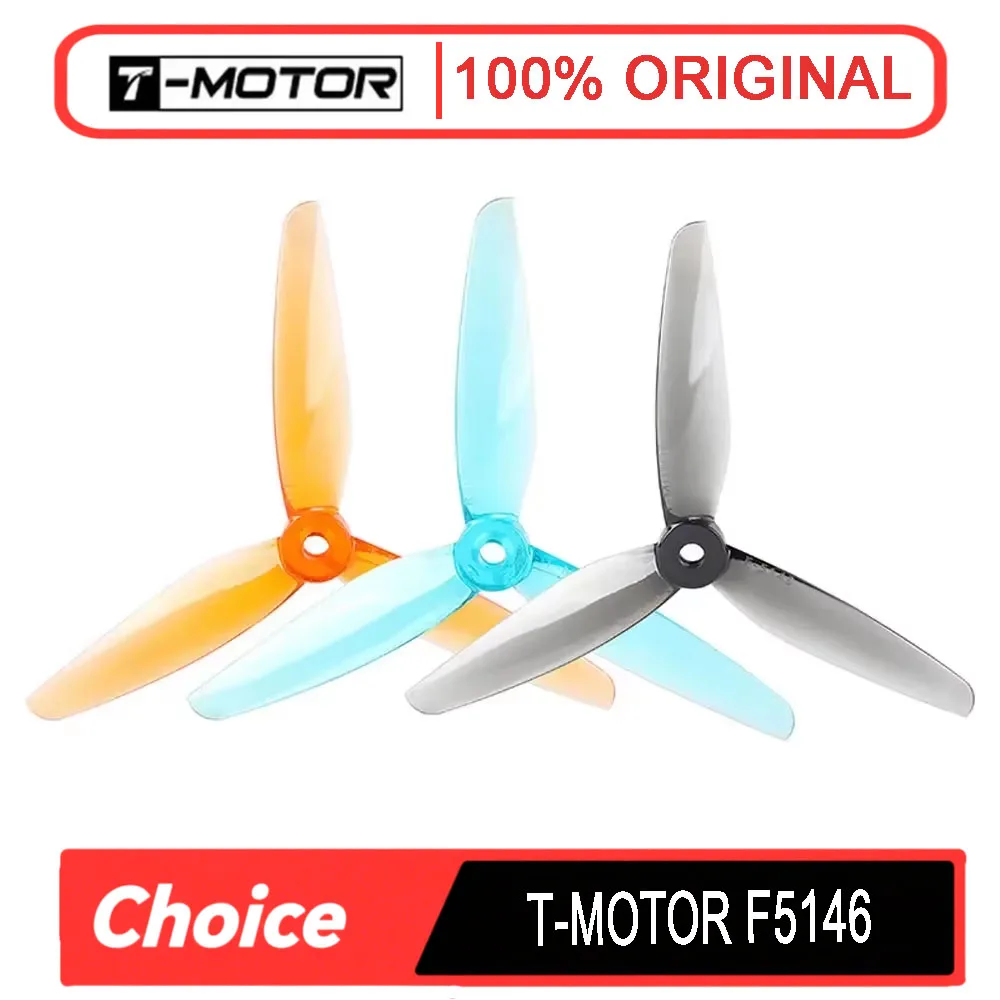 

6 пар T-MOTOR F5146 3 лопасти 5-дюймовый пропеллер серии F гоночная опора для F40PROV/F60PROV/PACER V3/VELOX V3 KV1950