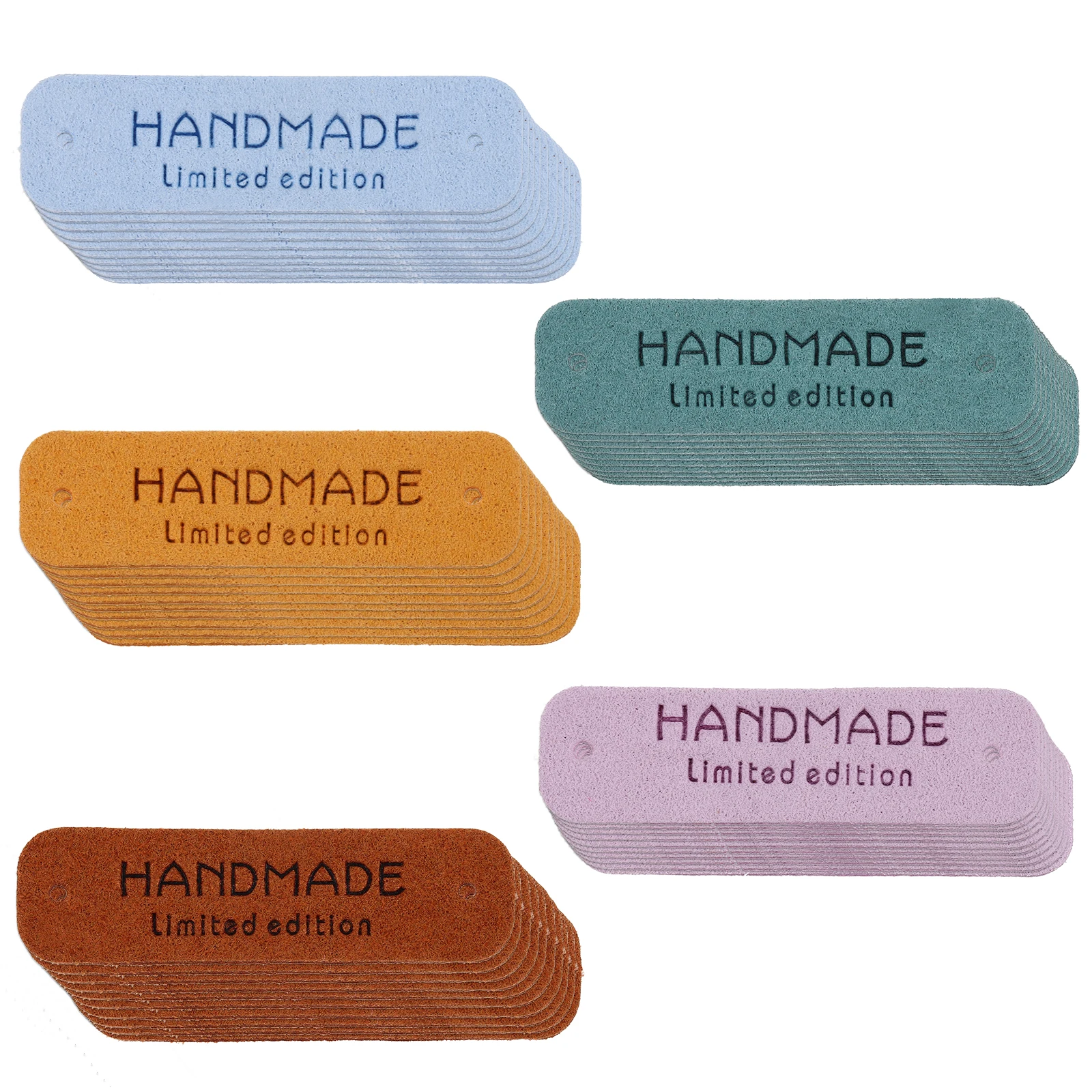 

50pcs Labels Fabric Sewing Tags PU Sewing Tags for Clothes Multifunctional DIY Craft Accessories Travel Use