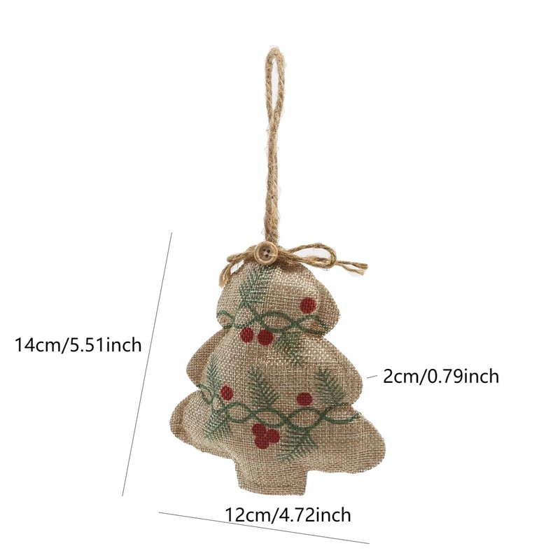 Ciondolo di tela di natale appeso decorazioni Decorative per l'albero di natale ornamento di natale riutilizzabile corridoio Festival Party Decor