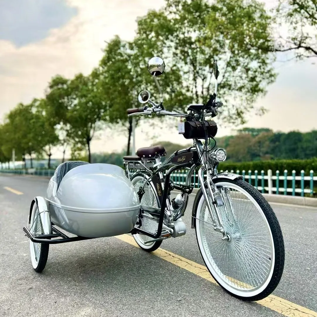 

Трехколесный зеленый экологически чистый рикша из сплава в стиле ретро, трехколесный велосипед, экспортная езда на открытом воздухе