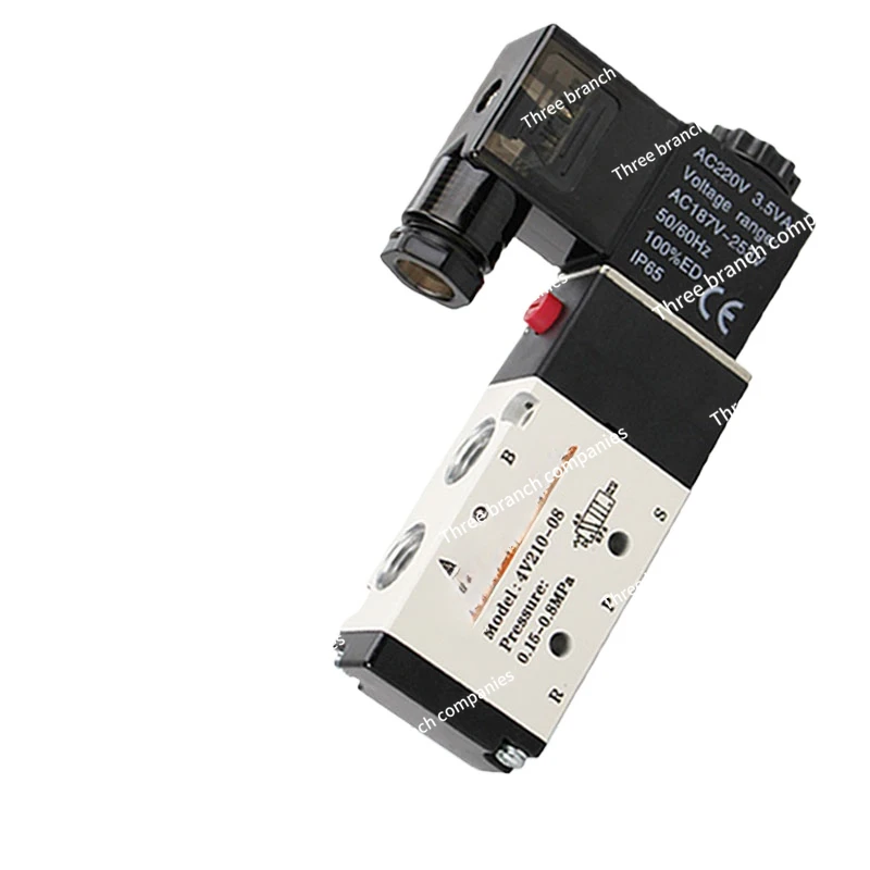 

Электромагнитный клапан Yatek 4V210-08 Двухпозиционный пятиходовой 4v310-10 Пневматический регулирующий клапан Ac220v Dc24v