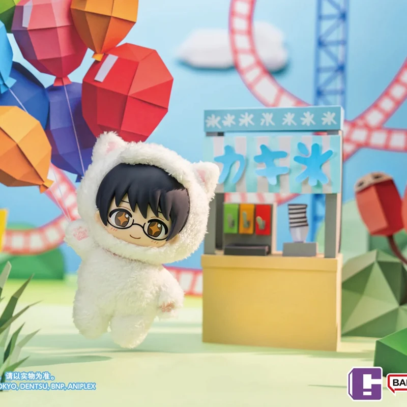 

Оригинальный брелок-сюрприз Bandai SofuNui Gintama: виниловая плюшевая фигурка в костюме, коллекционная, для декора рабочего стола, подарок на день рождения для девочек