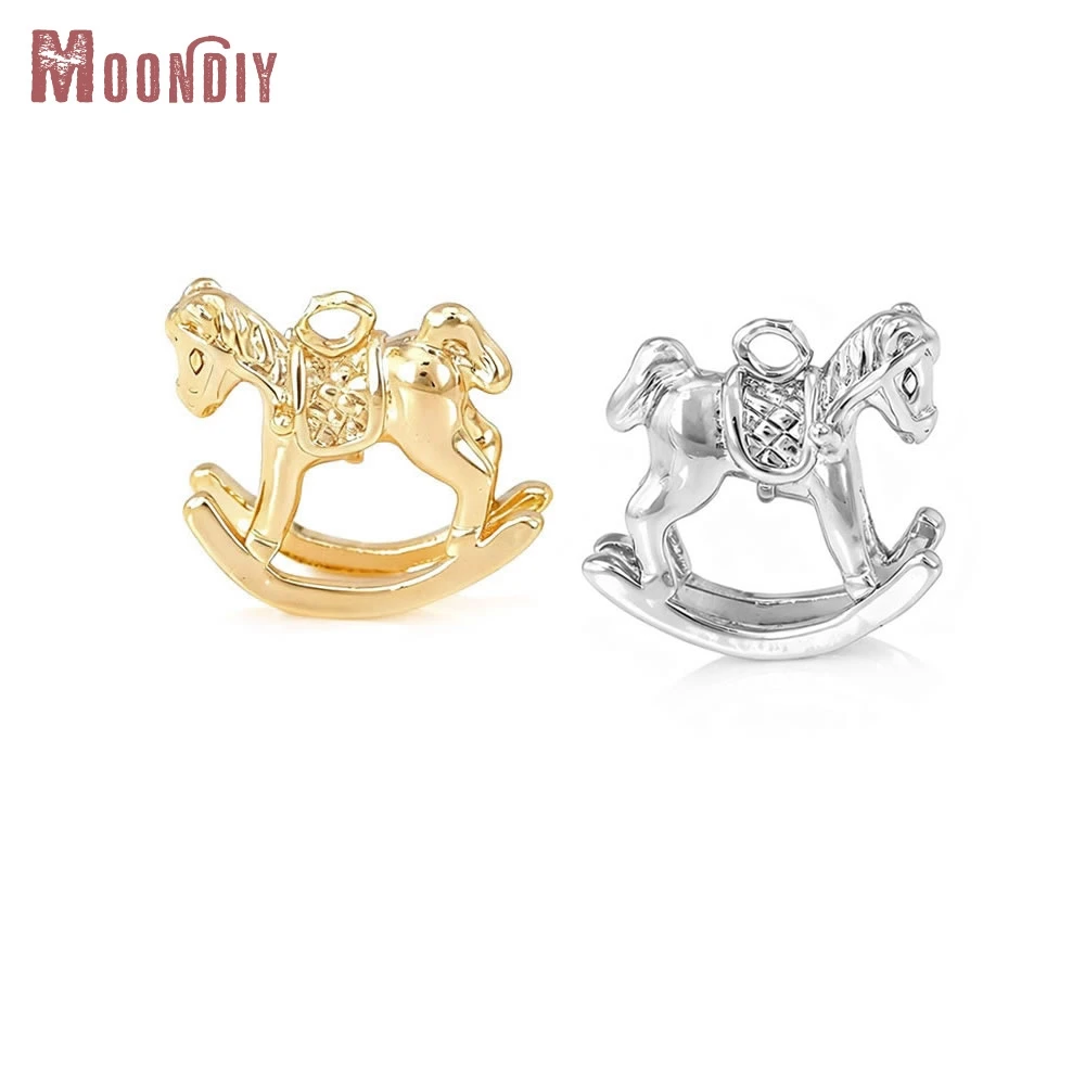 

4PCS 13x14MM 18K Gold Color Brass Horse Charms Pendants High Quality Diy Necklace Earrings Jewelry Making Accessories