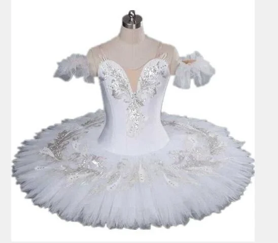 Romantic Professional Ballet White Swan girl and Women Party Tutu Dance Costumes Ballet white patchwork Dress