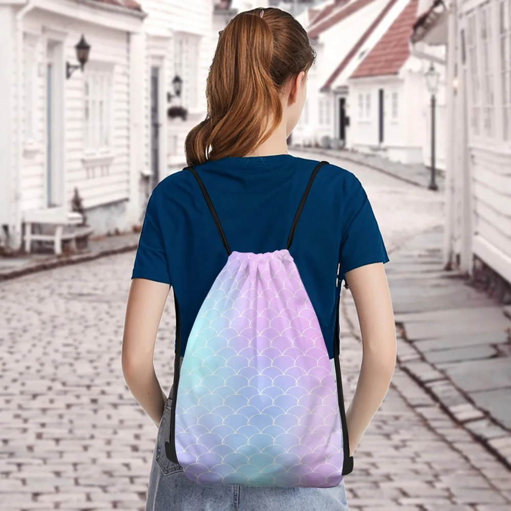 Personalized Drawstring Backpack Custom Name Sport Sack Lightweight Travel Gym Bag Multi-Purpose Storage Bag for Daily Life Gift