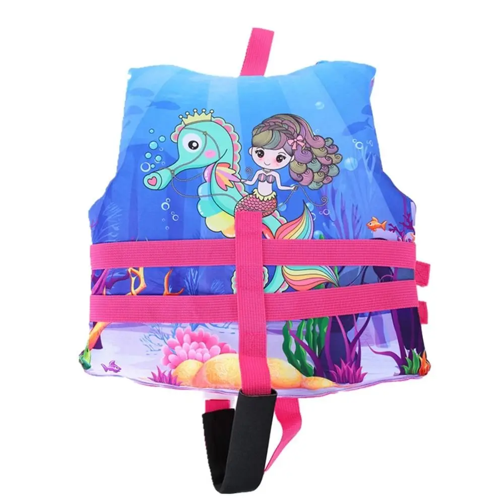 Veste flottante de natation pour enfants, veste de flottaison de dessin animé pour bébé, sports de pataugeoire imbibés, bleu et jaune