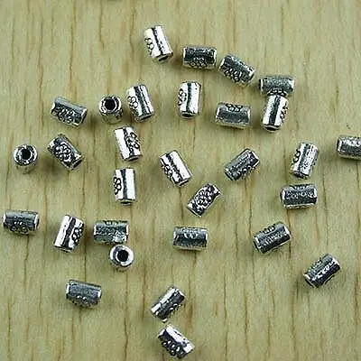 200pcs 5.3x3.4mm Tibetan silver columniform spacer beads h1559