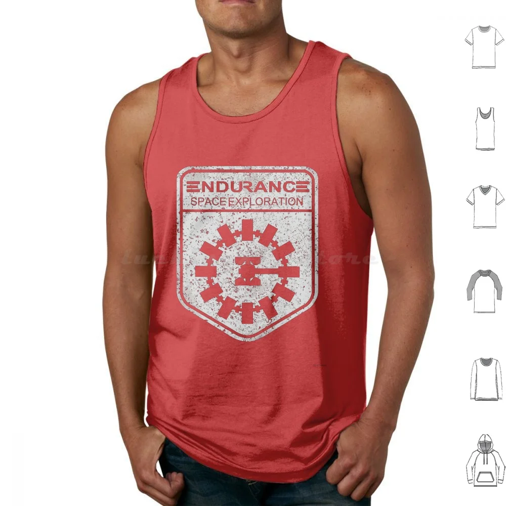 

Vintage Endurance Stamped ( Light Print ) Tank Tops Print Cotton Interstellar Chris Christopher Nolan Movie Film