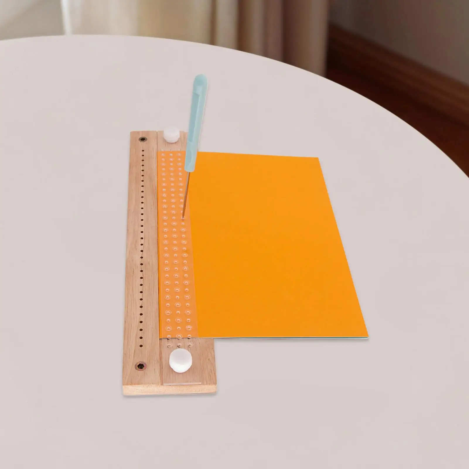 책 제본 도구 나무 서명 펀치 도구 책 제본 세트 휴대용 바인더 아울 곡선형 학생용 학교 파일용 수동 도구