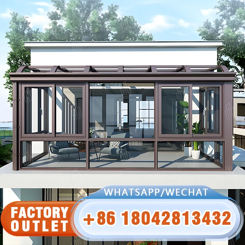 Luxury Modern Prefabricated Veranda Small Glass House