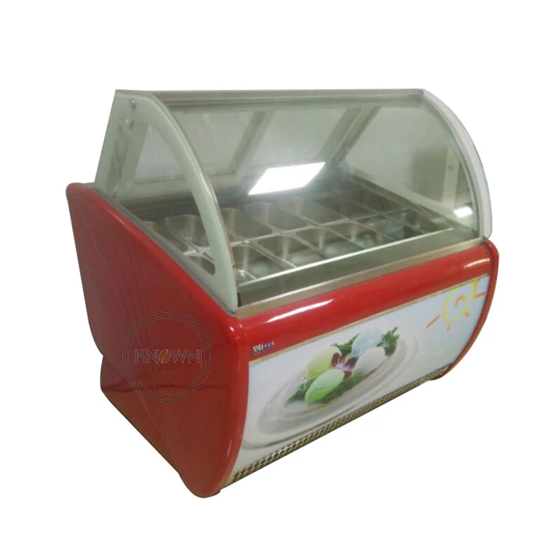 Summer necessary thing hot selling economic ice cream freezer retail box show case display case with free shipping by sea