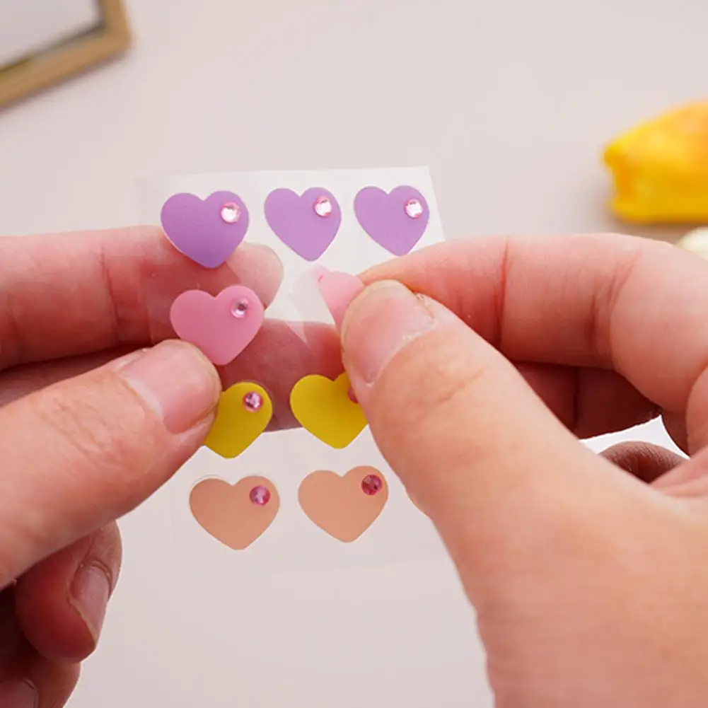 Kleurrijke Schattige Waterdruppels Hartvormige Behandeling Zorg Onzichtbare Sticker Verwijdering Acne Puistle Patch Huidbedekking