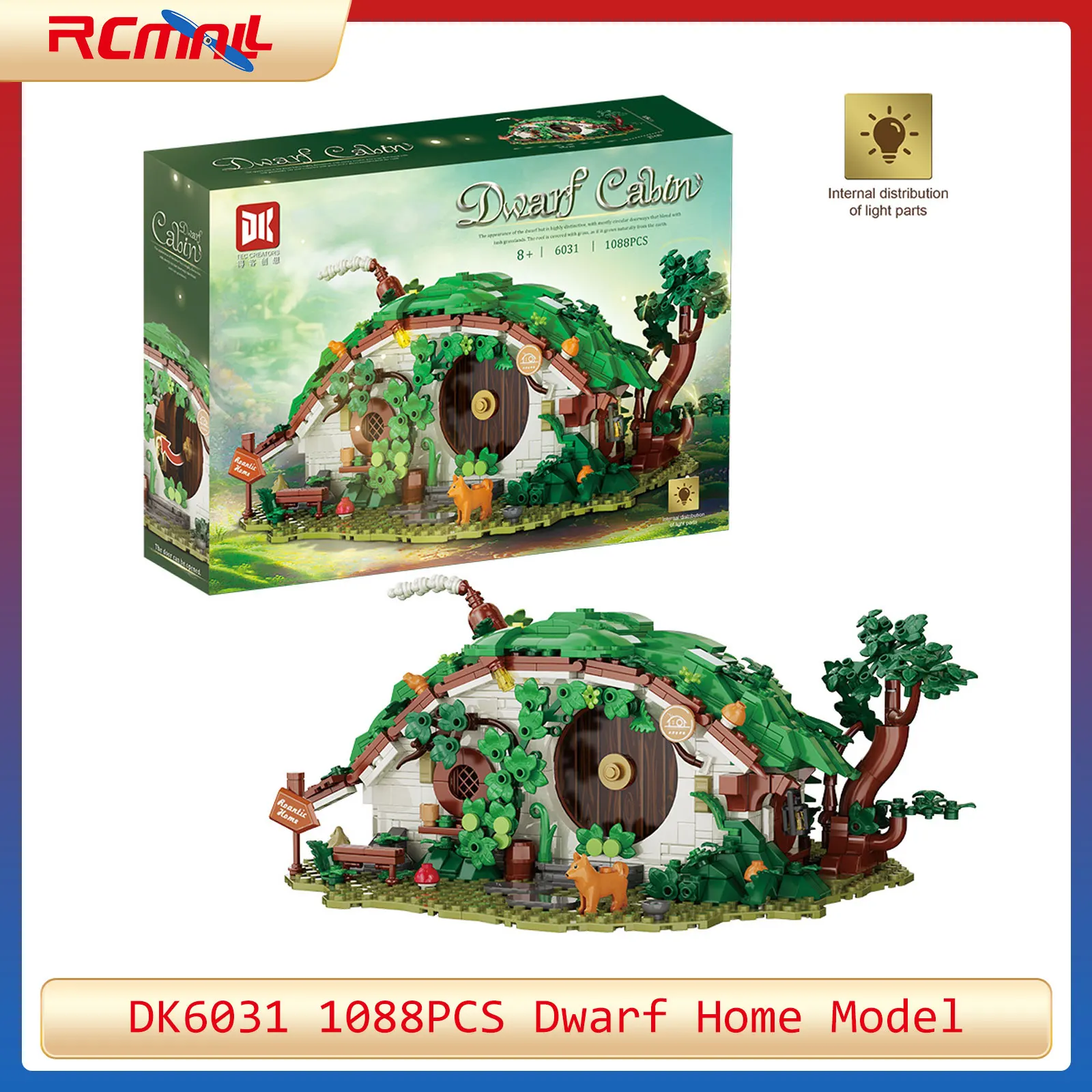 

DK6031 Dwarf Home Коллекционная модель Фэнтезийный фильм Строительные блоки Игрушка для детей и взрослых Креативный подарок на день рождения и Рождество (1088 шт.)