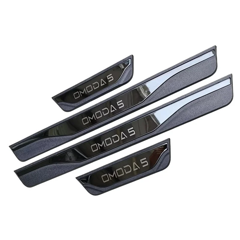 

For Chery OMODA 5 2022 Plastic Door Sill Strip Anti-scratch Pedal Anti-Collision Car Accessories Beautiful Welcome Pedal