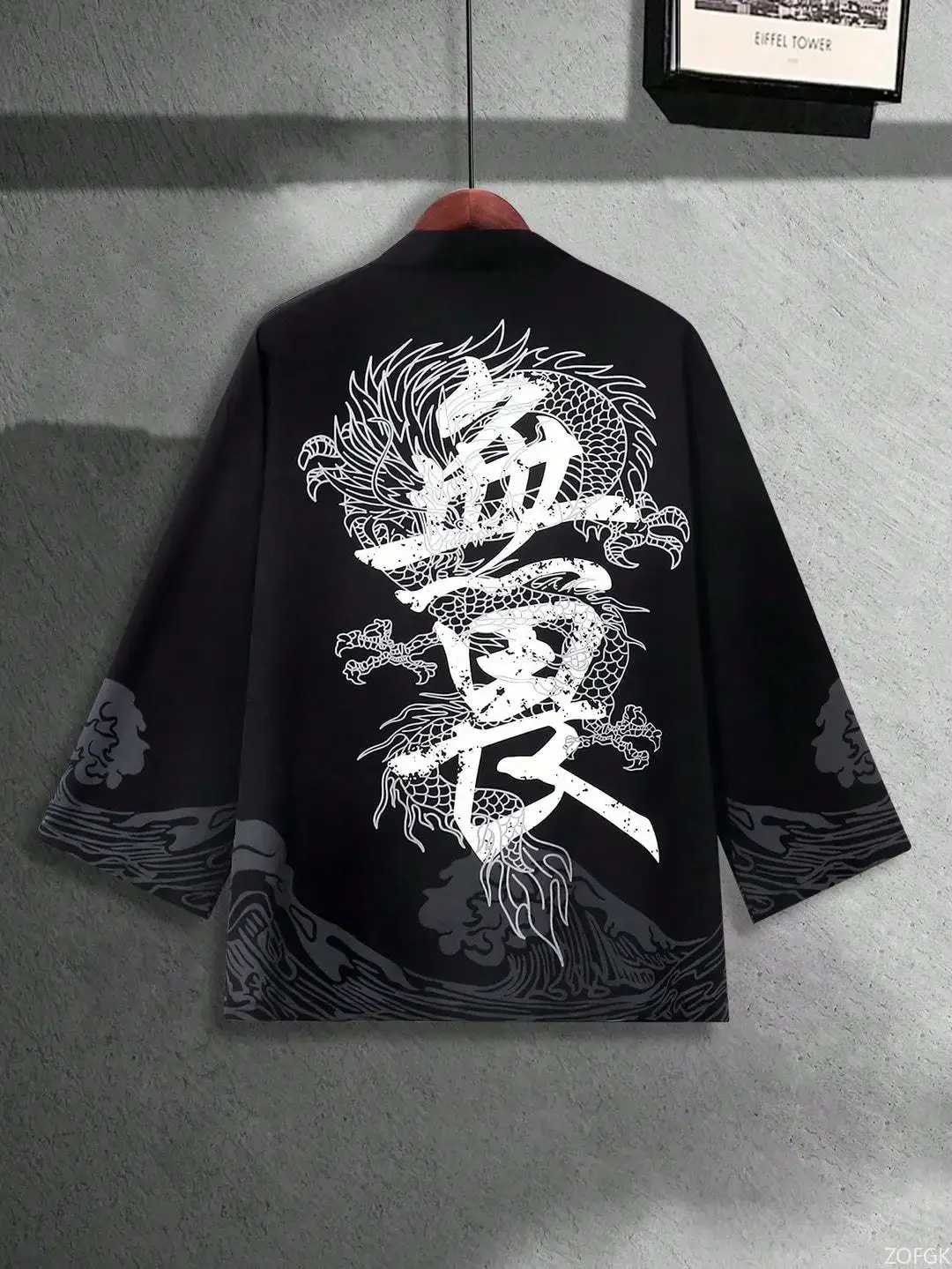 RANMARU KIMONO Men's Summer Short-sleeved Printed Shirt Shirt Fashion National Trend Harajuku Retro Cardigan and Clothing image 2