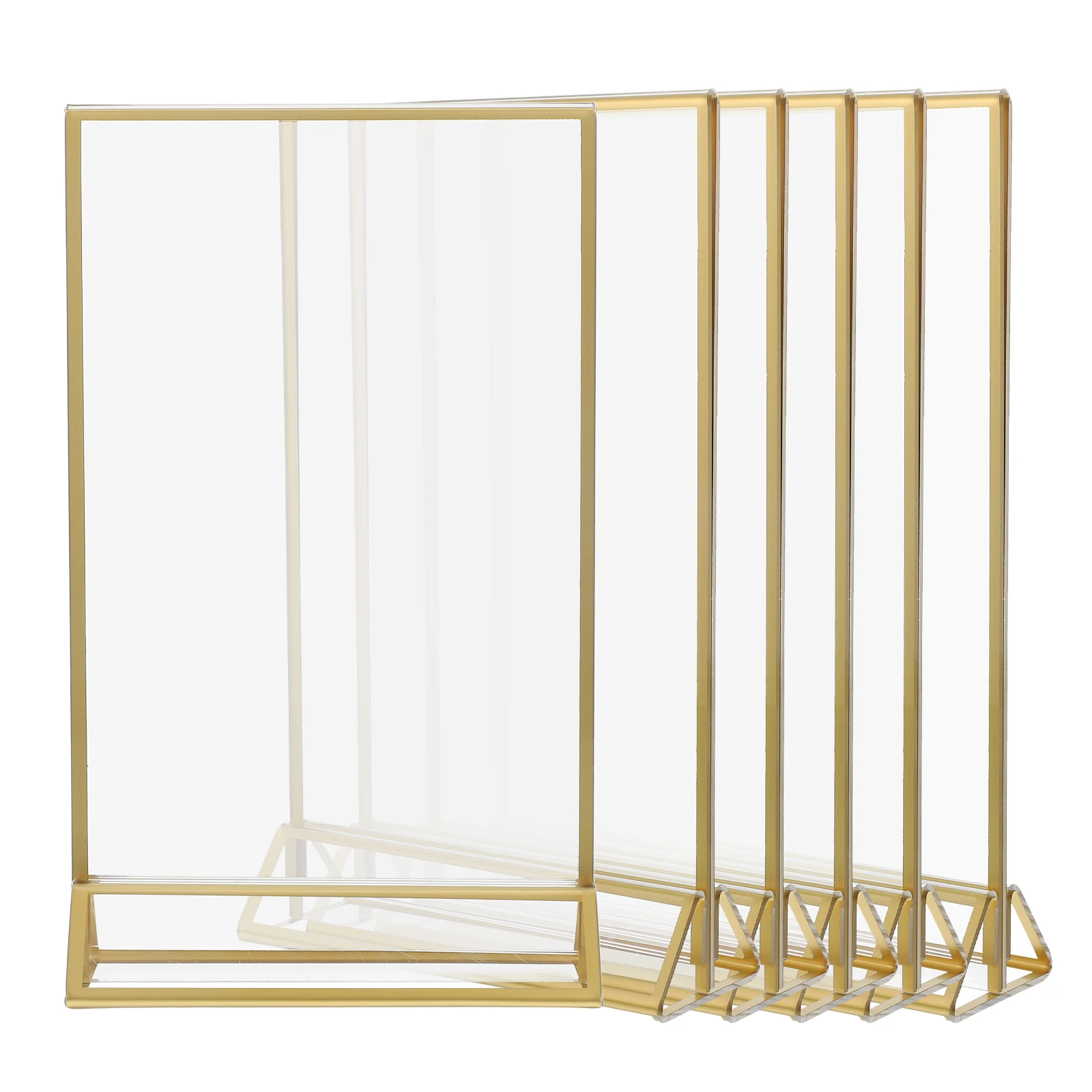 

6PCS Acrylic Liquor Signs Transparent Menu Holders 4x6 Sturdy Base Anti Skid Wedding Table Signs Acrylic Display