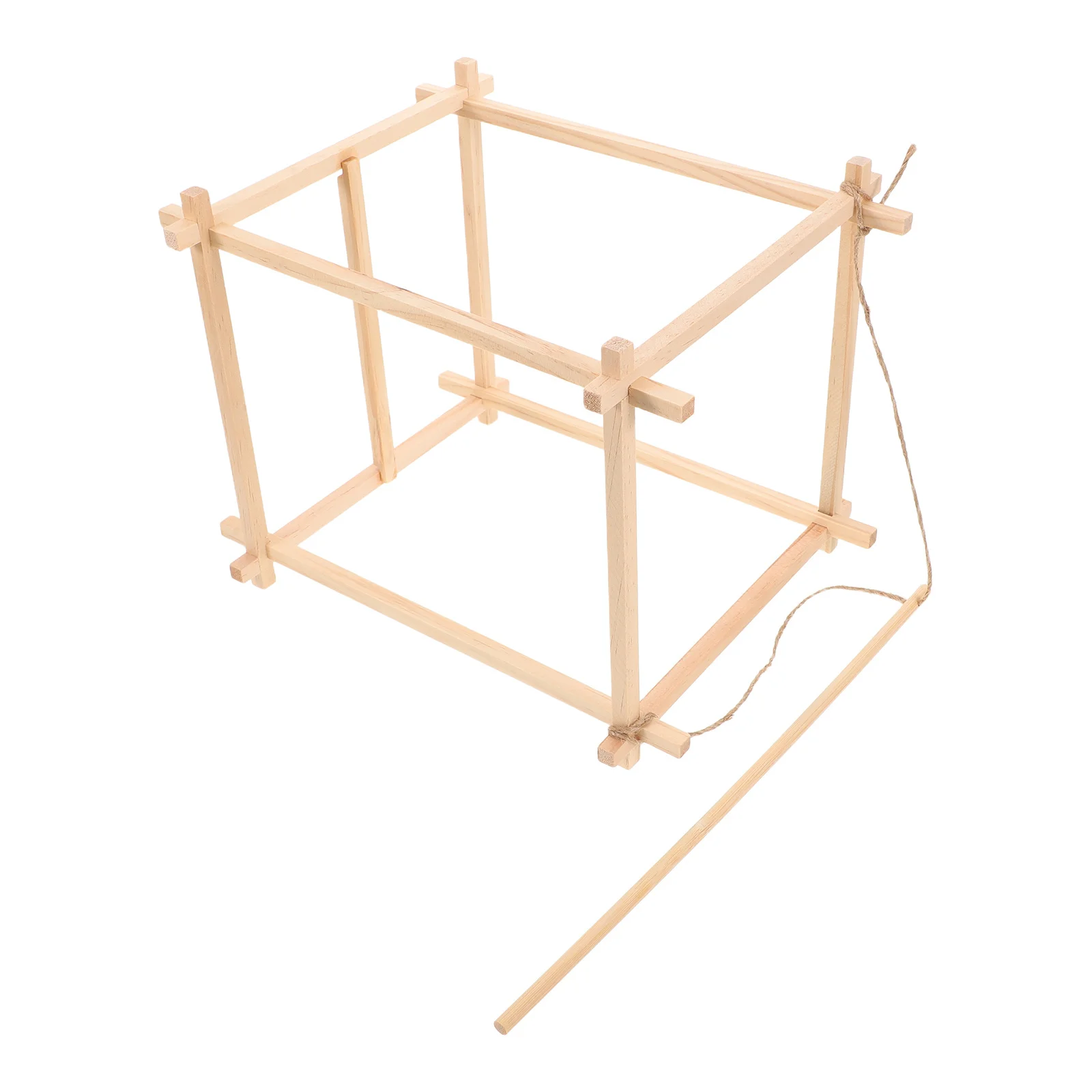 

1Set Traditional Mortise Tenon Lantern Frame Unfinished Wooden DIY Lantern Making Kit Handmade Craft Supplies Festival Party