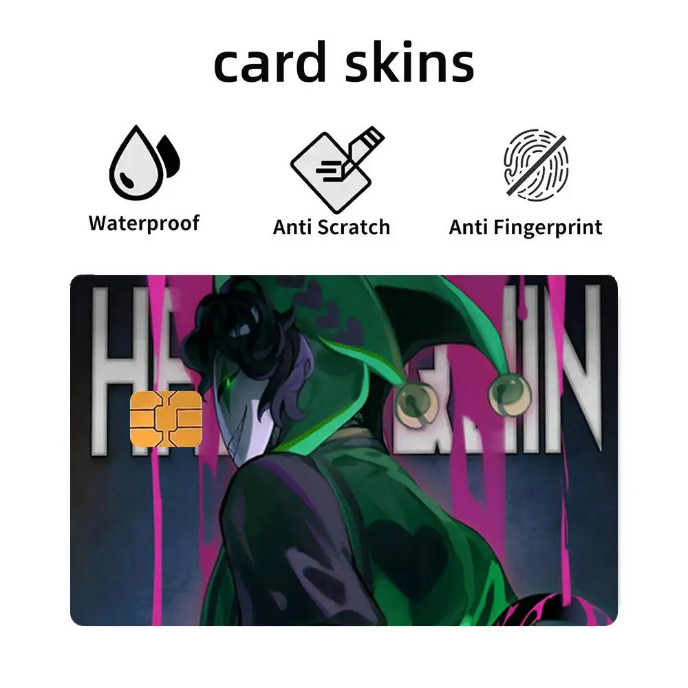 The F-Freak C-Circus Harlequin Game Credit Skin Cover Card Stickers 4PCS Film Bus Pass Front Decoration Bank Debit Waterproof