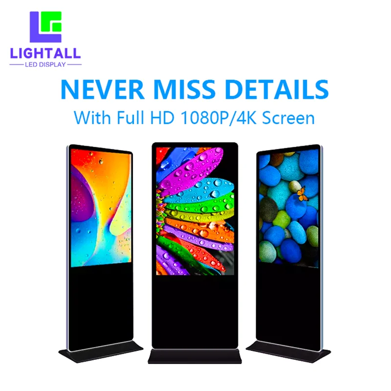 

Hot Sale 65Inch LCD Touch Screen Kiosks LCD Digital Display Full Color 4K LCD Floor Standing Advertising