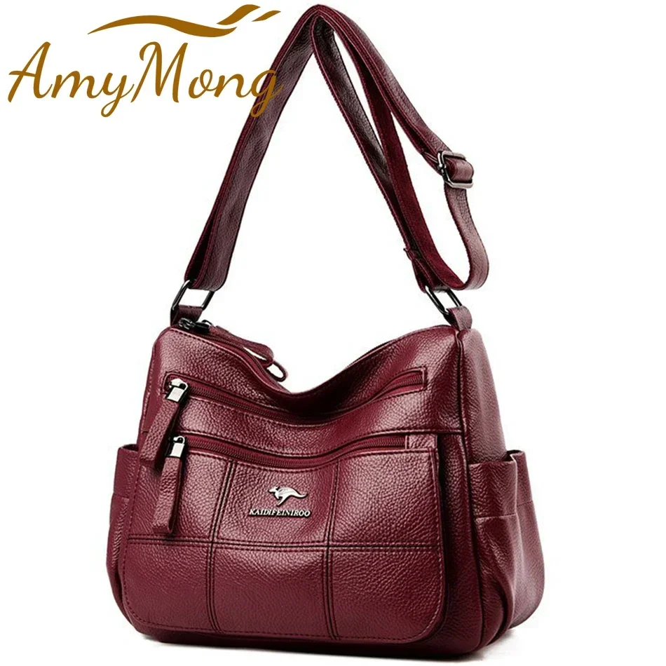 Genuine Brand Leather Sac Luxury Handbags Purse Women Bags Designer Shoulder Crossbody Messenger Bags Female 2024 Waterproof Bag