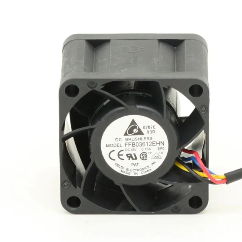 لدلتا FFB03612EHN 36 مللي متر 3628 تيار مستمر 12 فولت 0.75A مروحة صغيرة صغيرة ، الصناعية 1U خادم العاكس مراوح التبريد عالية السرعة #1