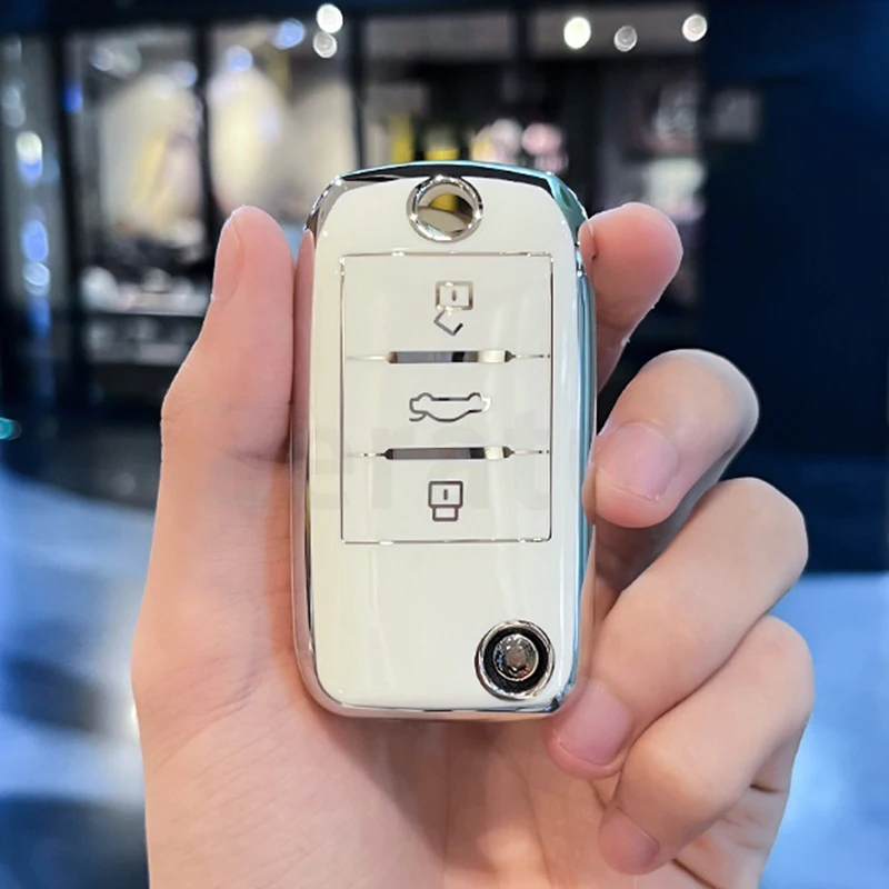 TPU Shell Fob Holder For Roewe RX5 MG3 MG5 MG6 MG7 MG ZS GT GS 350 360 750 Keyless Car Flip Key Case Cover Bag Accessories