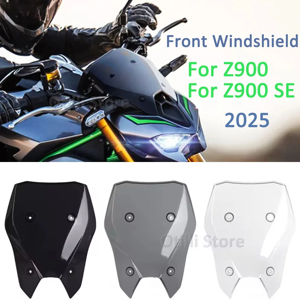 

For Kawasaki Z 900 SE Z900 2025 Motorcycle Windshield Screen Visor Acrylic Windscreen Double Bubble Wind Deflector Accessories