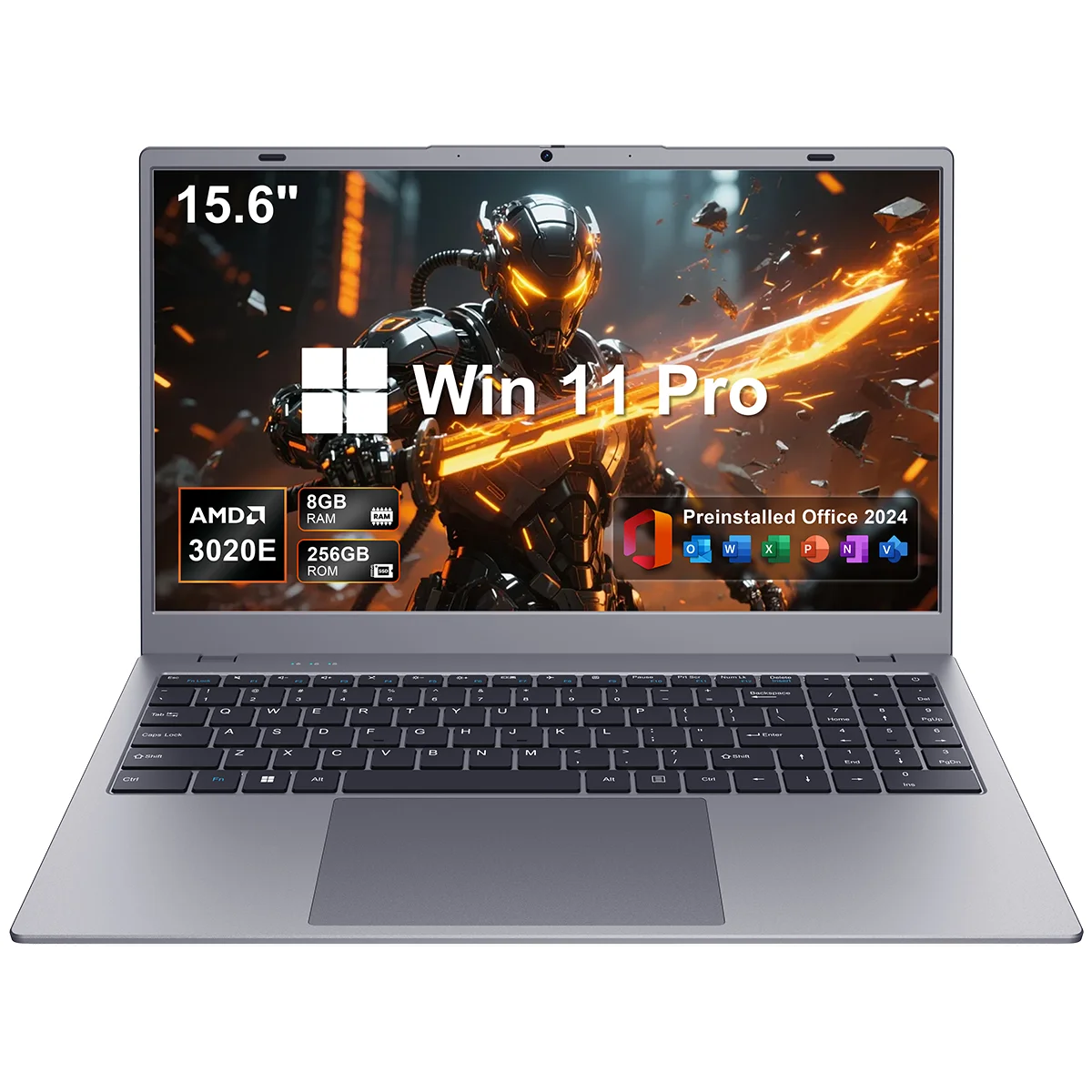 AMD搭載ノートパソコン 15.6インチ FHD 8GB RAM 256GB SSD デュアルコアプロセッサー 最大2.6GHz WiFi 5 BT5.0 学生・ビジネス向けノートブック
