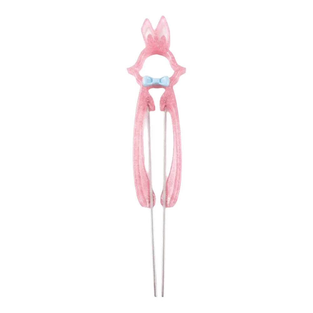 2.6mm Beans Fuse Bead Pen Double Needle Rabbit-shaped Fuse Bead Tools Easy Pick-Up Cute Bead Placement Pen Kids