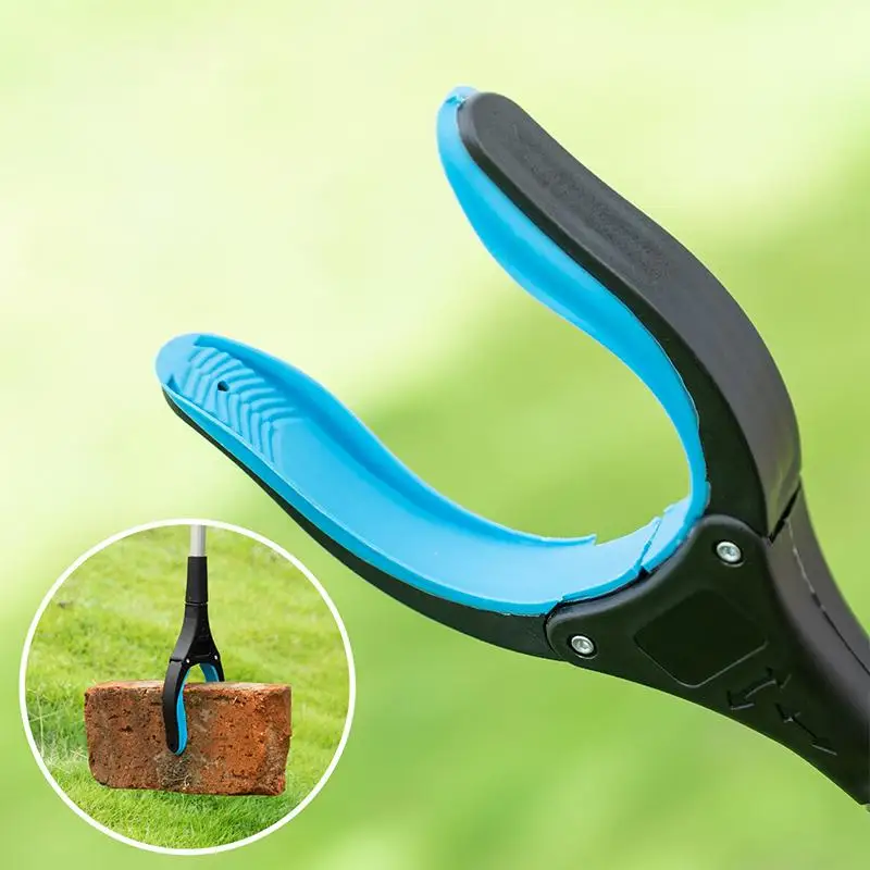 Foldable Litter Picker Grabber Tool Lightweight Wide Claw Trash Reacher Collapsible Garbage Pickup Stick For Garden Bathroom