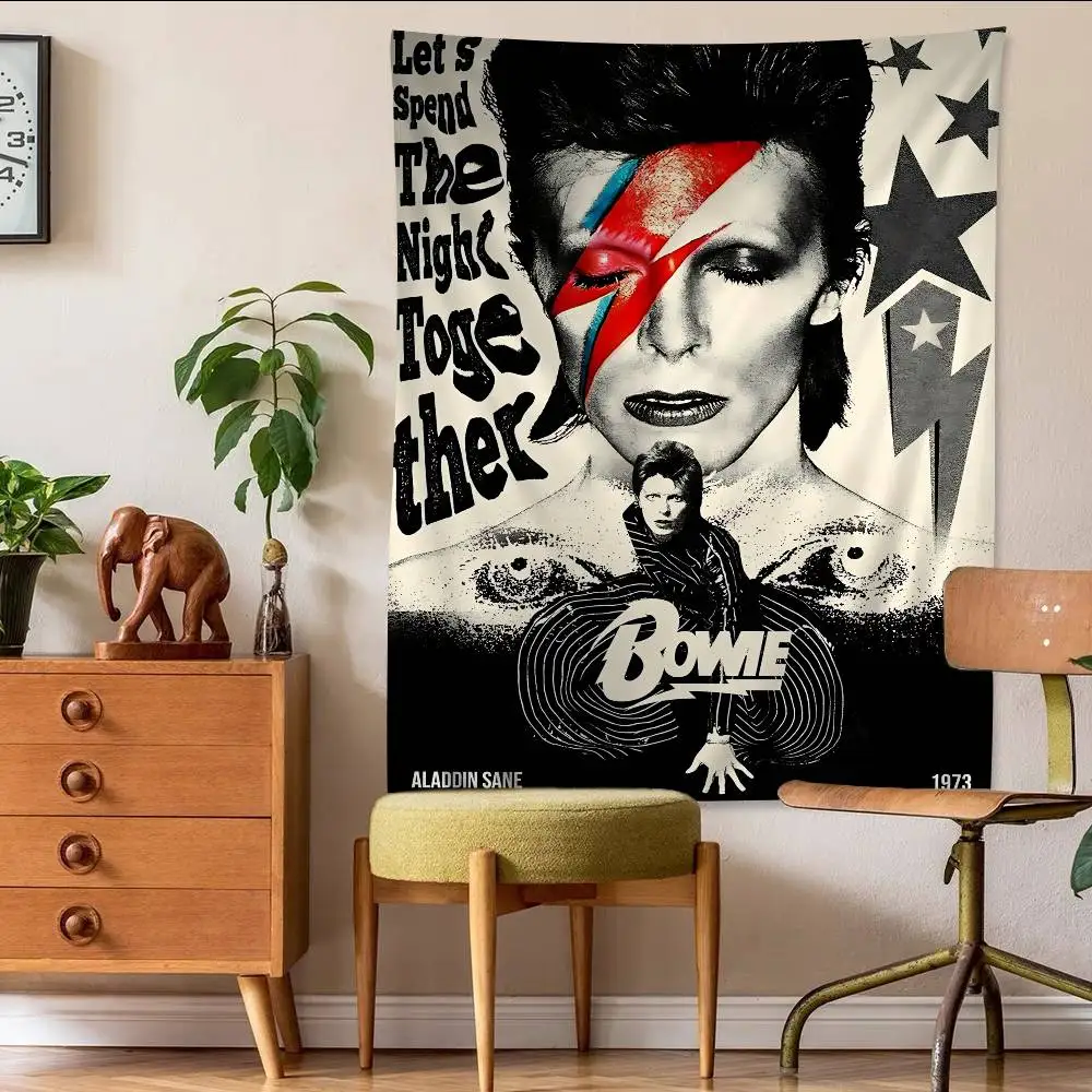 David Bowie Ziggy Stardust Concert Tapestry - Retro 1972 Carnegie Hall Poster Decor, Vintage Room Accent for Classic Rock Fans