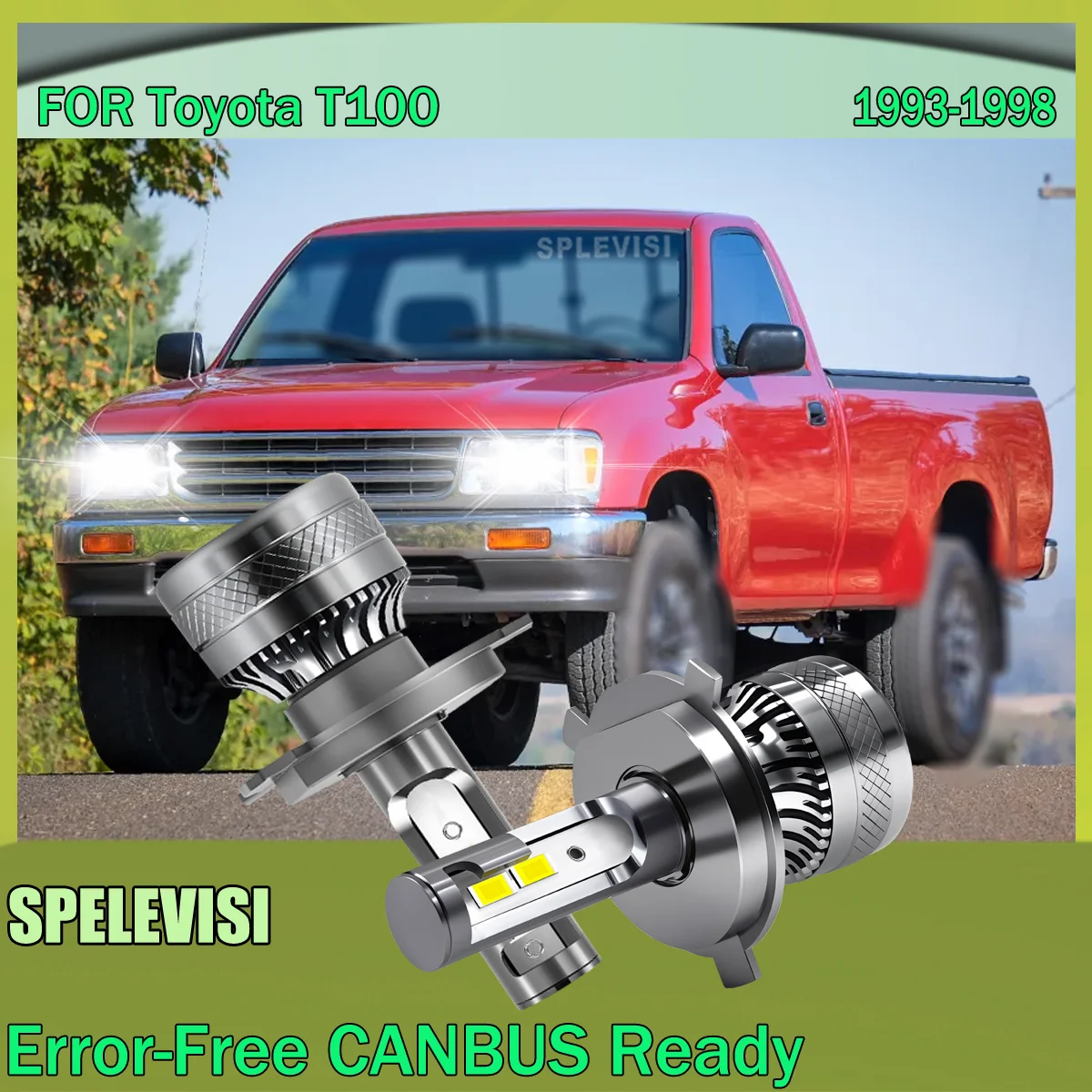 

A Pair 12V 200W 472 H4 Car LED Headlight Bulbs Waterproof & Shock-Resistant Design For Toyota T100 1993 1994 1995 1996 1997 1998