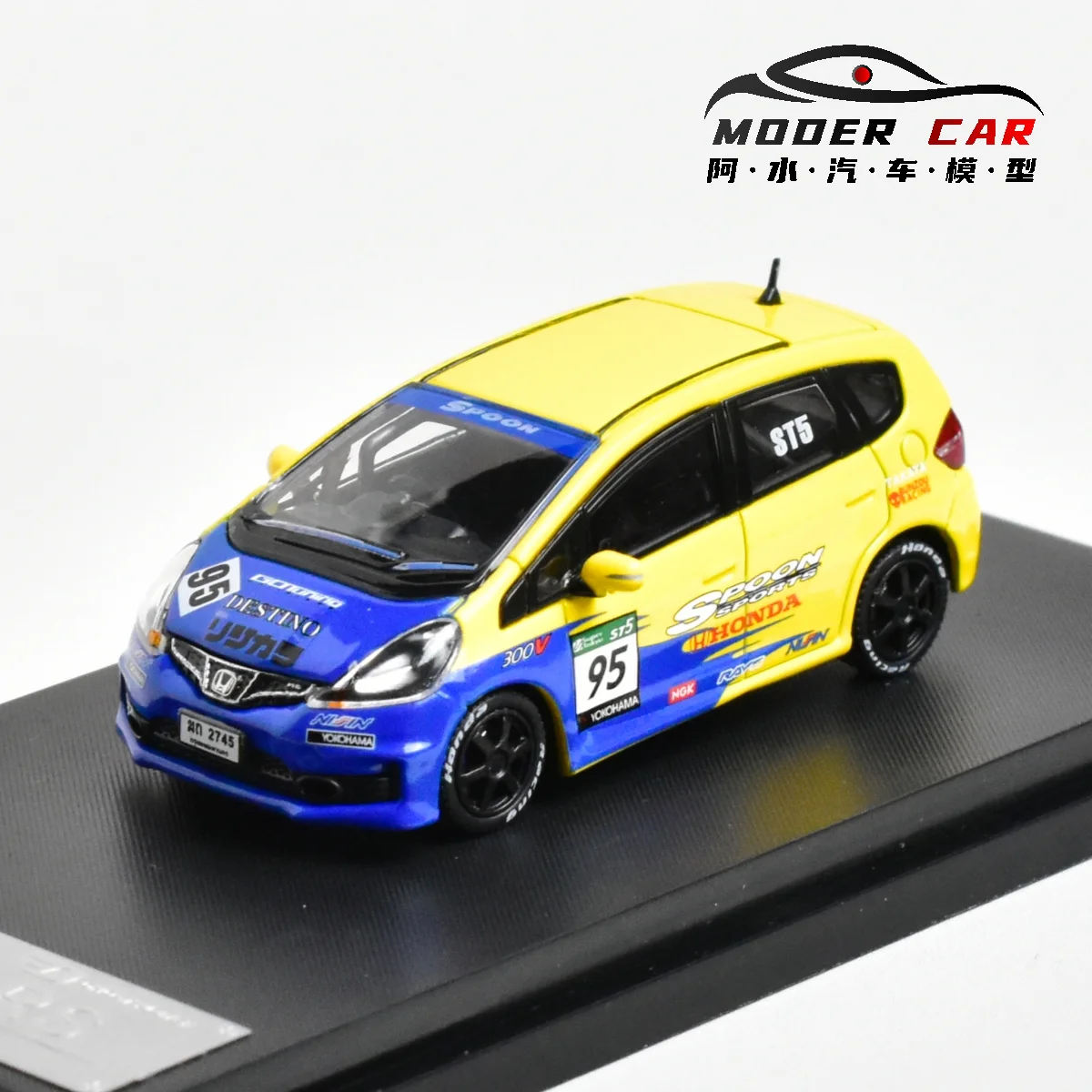 

SW 1:64 FIT JAZZ Взрослые хобби GE8 RS SPOON Литая под давлением модель автомобиля