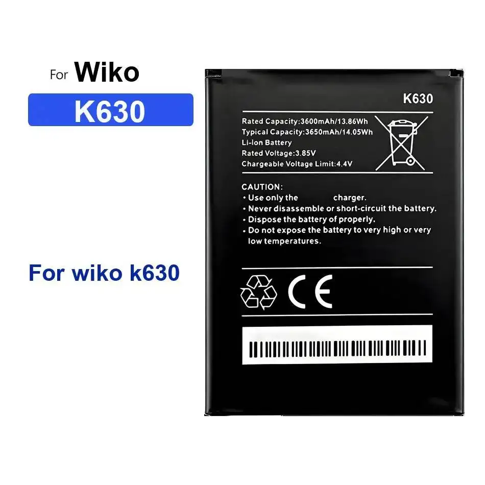 

Аккумулятор мобильного телефона 3650 мАч для Wiko K630 Safe