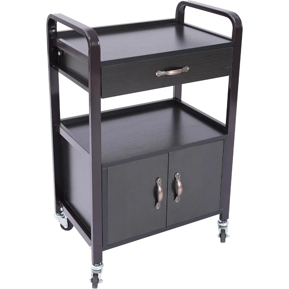 

Тележка для хранения салона красоты | Отдельно стоящий шкаф для хранения спа | Шкаф для хранения салона красоты, приставной столик | С 4-мя колесами