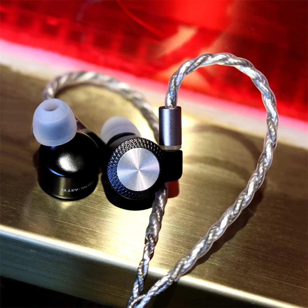 ARTTI New T10 PRO In-Ear HiFi Earphones Wired IEMs Monitors 14.2mm Planar Driver Textured Bass 2pin & 2-in-1 3.5+4.4mm Plug