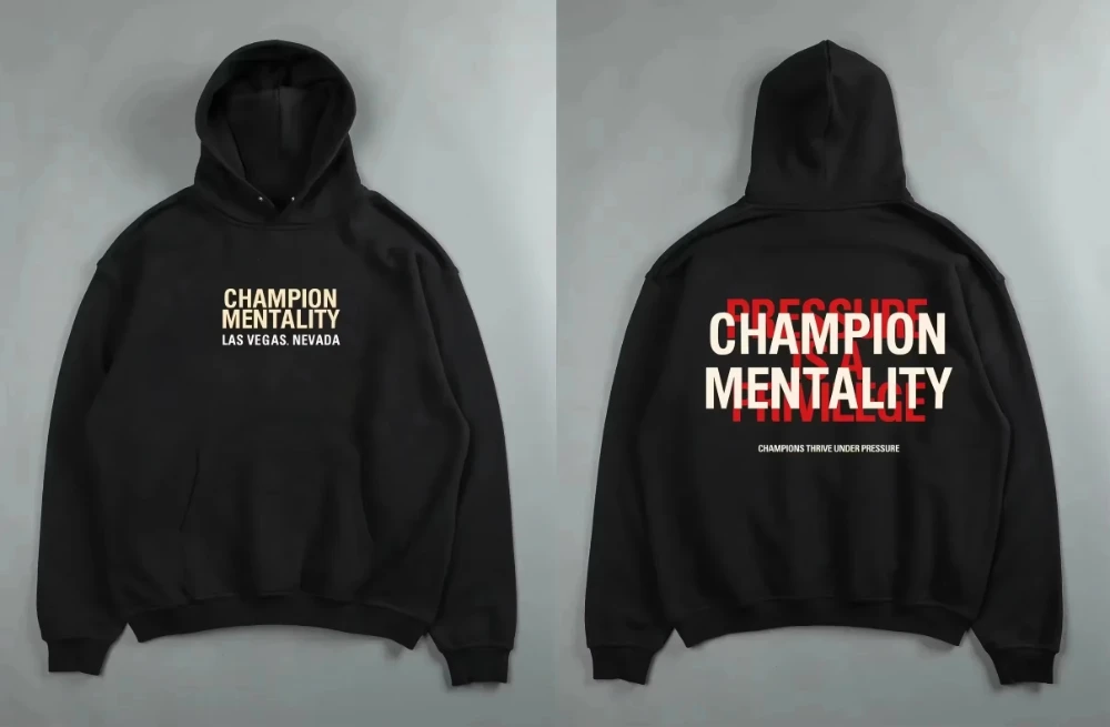 2026 Workout Training Oversized hoodie Abstract Typography Motivational Text Graphic Print Pullover Sweatshirt