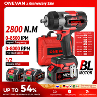 ONEVAN 2800N.M 2800W Brushless Electric Impact Wrench 1/2 Inch Cordless Torque Wrench Screwdriver Tool For Makita 18V Battery