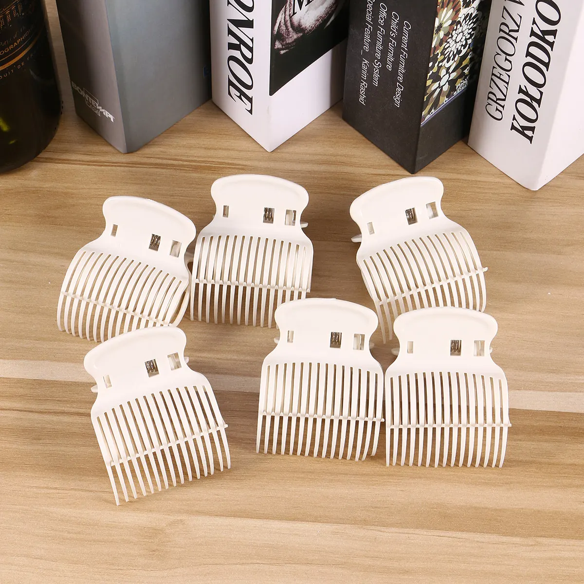 

12Pcs Heat Resistant Hair Clamp Perm Clips Plastic Hairpins Fixing Clips for Barber Salon Dye Styling Tools Hair Clamp