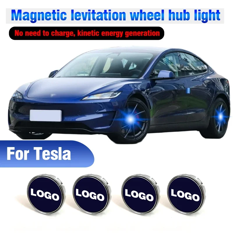 

Hub Light Car Wheel Caps Light Center Cover Lighting Cap Floating Illumination LED auto For Tesla model Y model X model 3 S