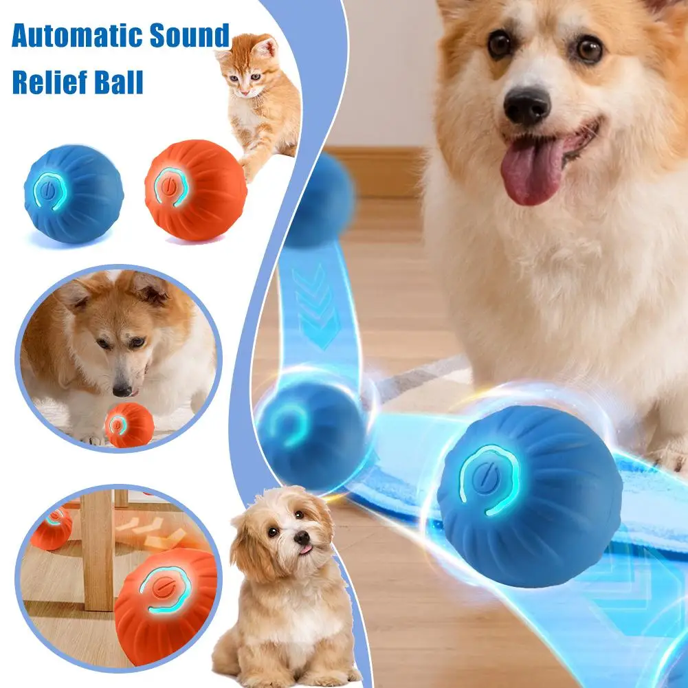 Shaky Ball Toy For Dogs Interactive Dog Ball Automatic Moving Dog Toys Ball USB Rechargeable Vibrating Ball For Dogs J4M2